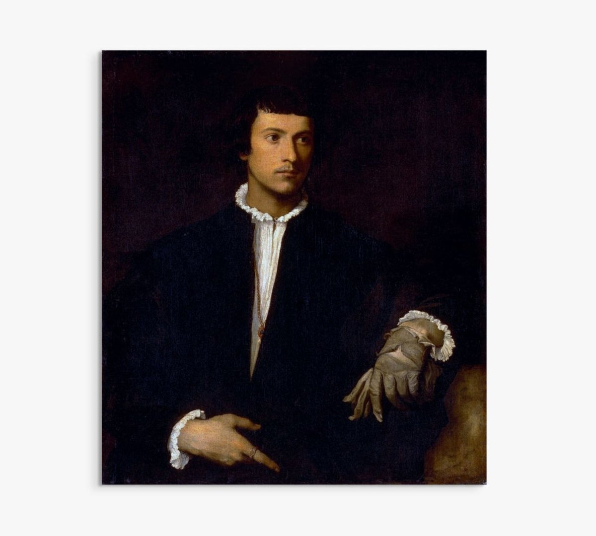 Man with a Glove Titian ReplicArt Oil Painting Reproduction