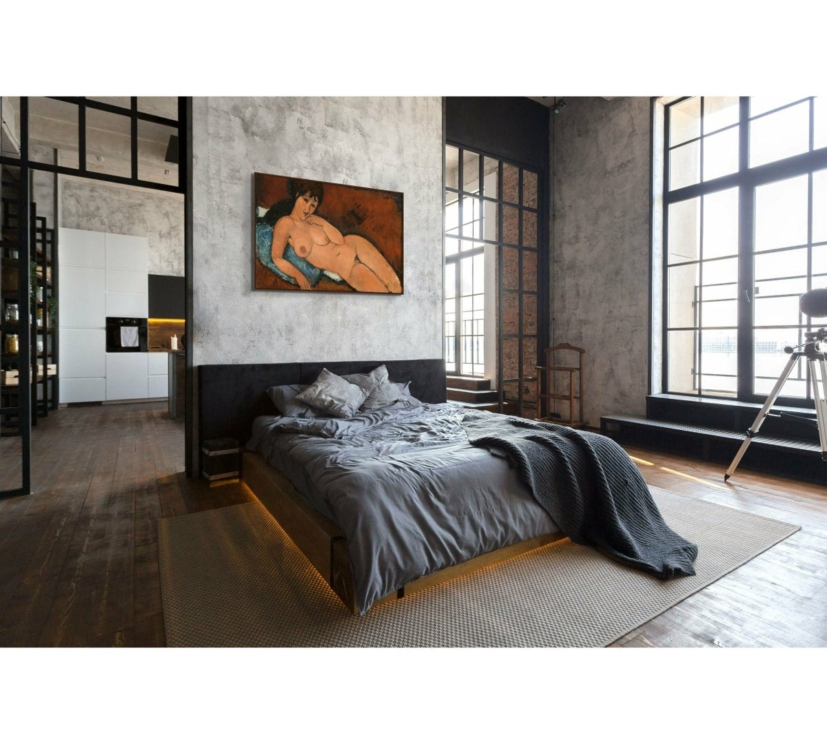 Nude on a Blue Cushion Amedeo Modigliani ReplicArt Oil Painting Reproduction