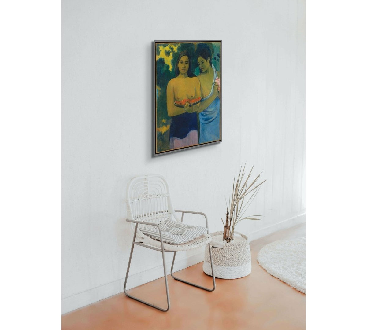 Two Tahitian Women With Mango Flowers Paul Gauguin ReplicArt Oil Painting Reproduction