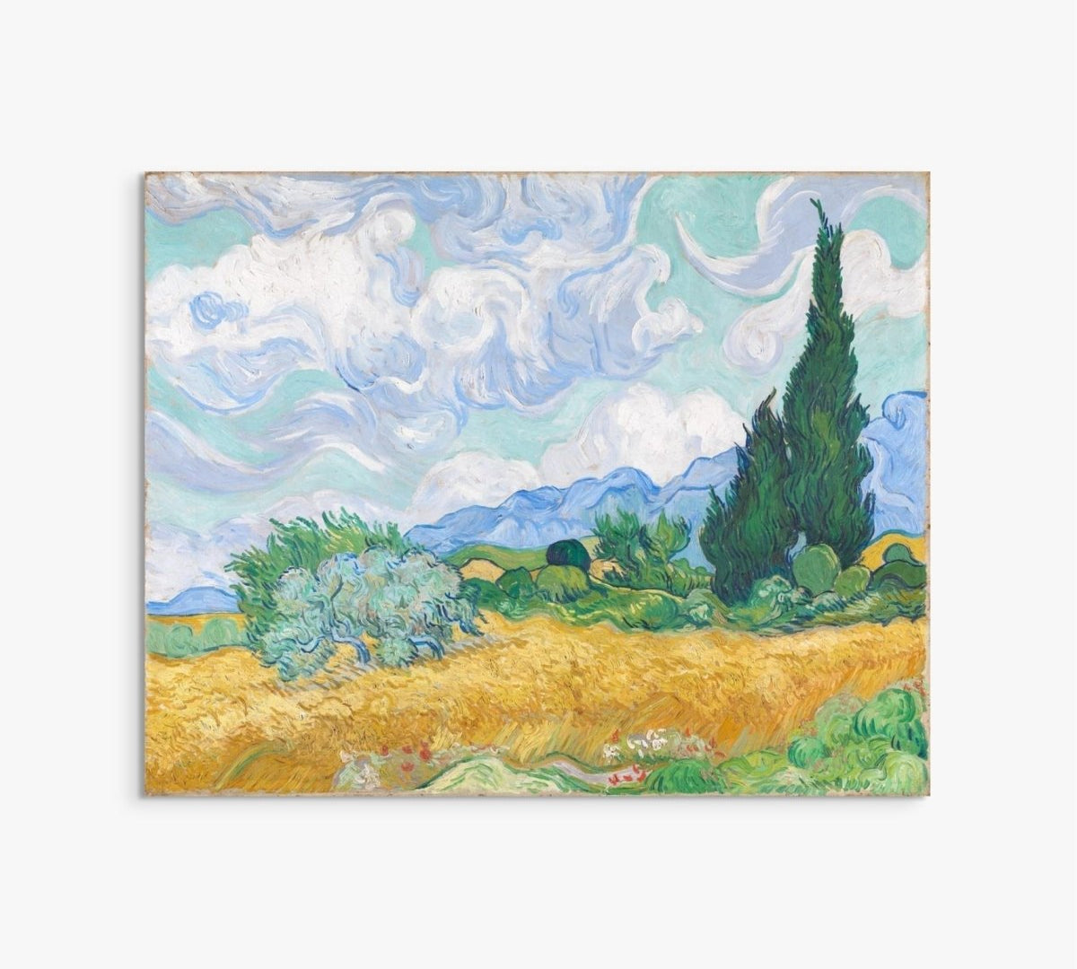Wheat Field with Cypresses Vincent Van gogh ReplicArt Oil Painting Reproduction