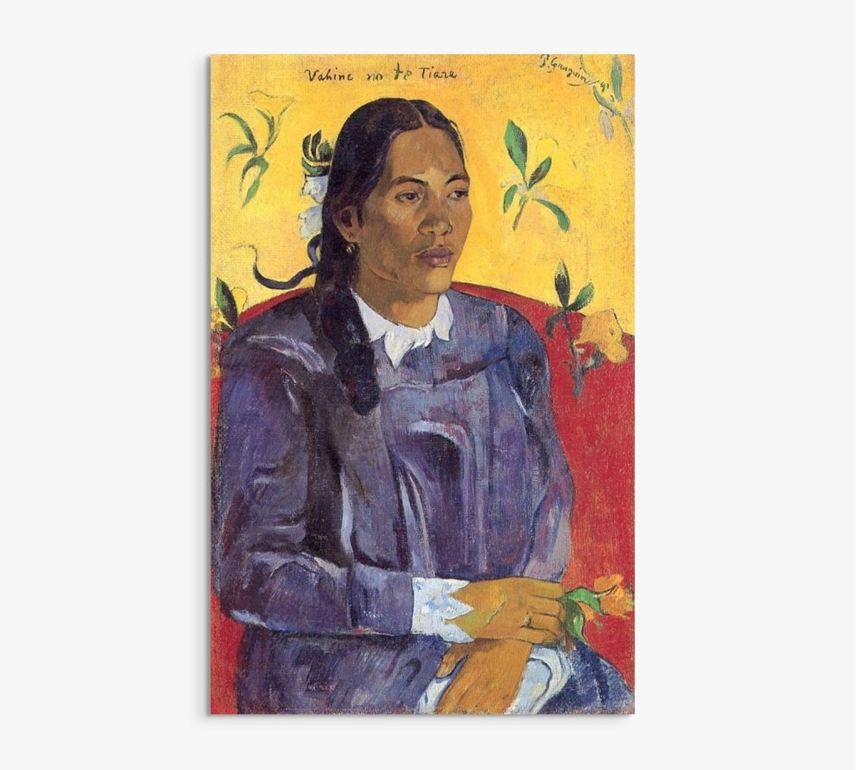 Woman with a Flower Paul Gauguin ReplicArt Oil Painting Reproduction
