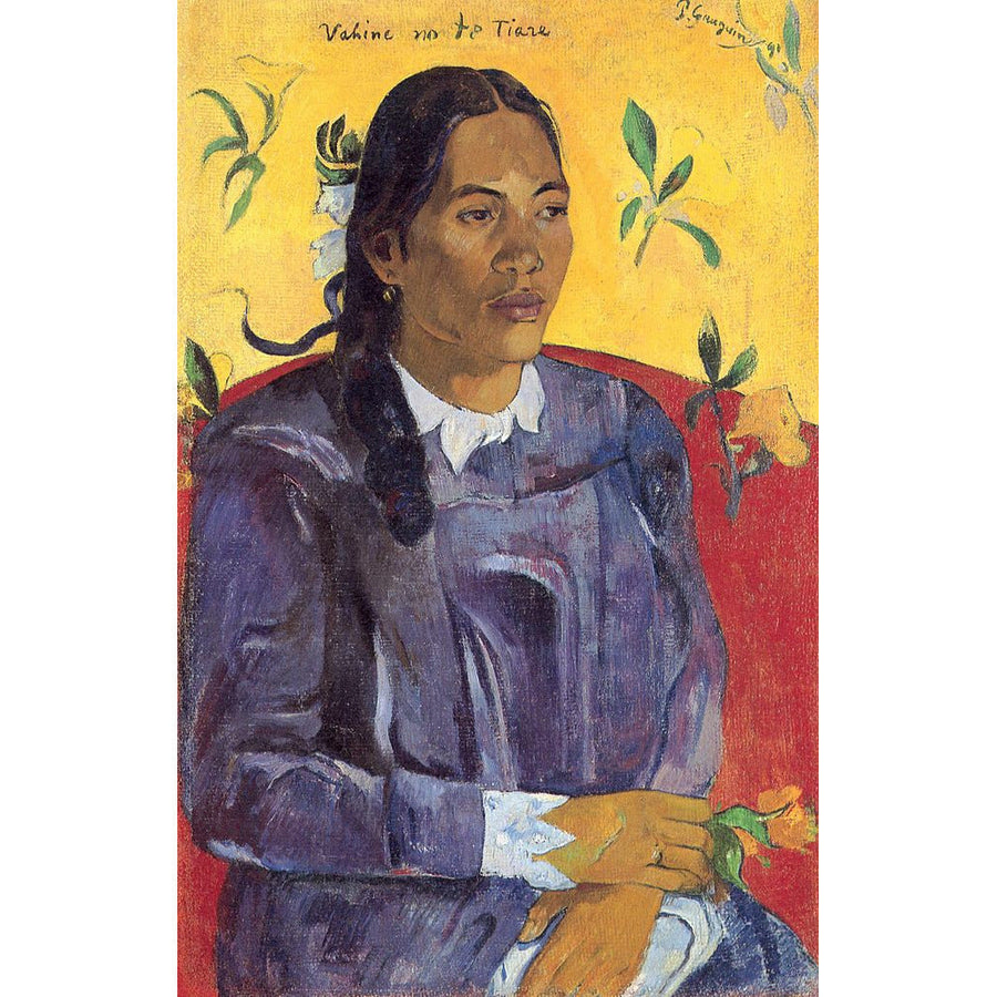 Woman with a Flower Paul Gauguin ReplicArt Oil Painting Reproduction