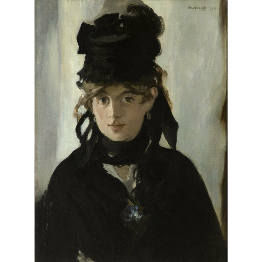 Berthe Morisot With a Bouquet of Violets Edouard Manet ReplicArt Oil Painting Reproduction