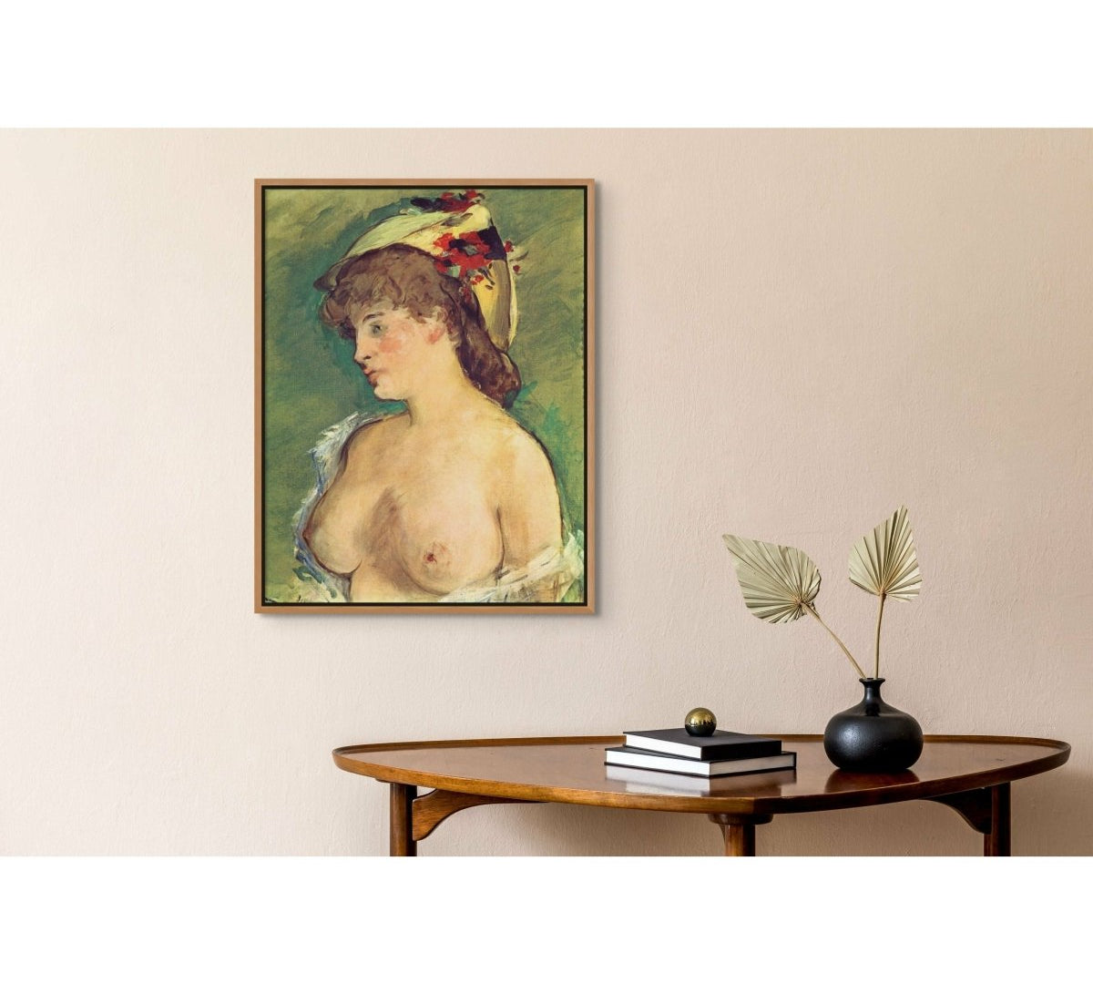 Blonde Woman with Bare Breasts Edouard Manet ReplicArt Oil Painting Reproduction
