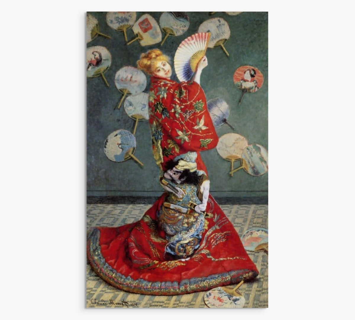 Camille Monet In Japanese Costume Claude Monet ReplicArt Oil Painting Reproduction