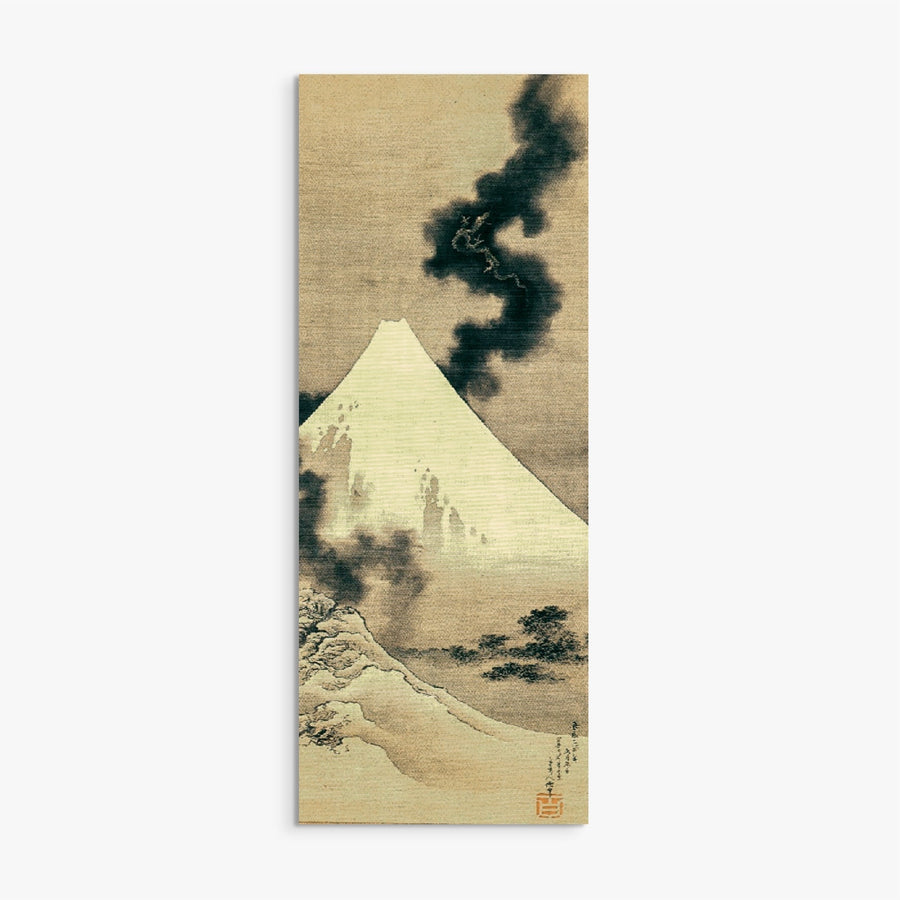 Dragon flying over Mount Fuji Hokusai ReplicArt Oil Painting Reproduction