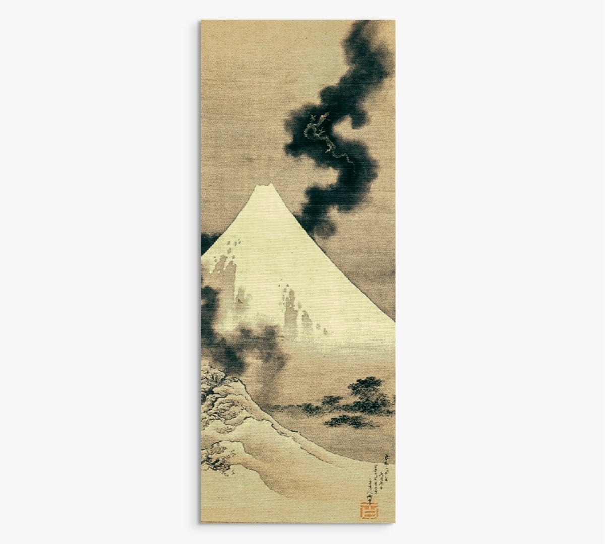 Dragon flying over Mount Fuji Hokusai ReplicArt Oil Painting Reproduction