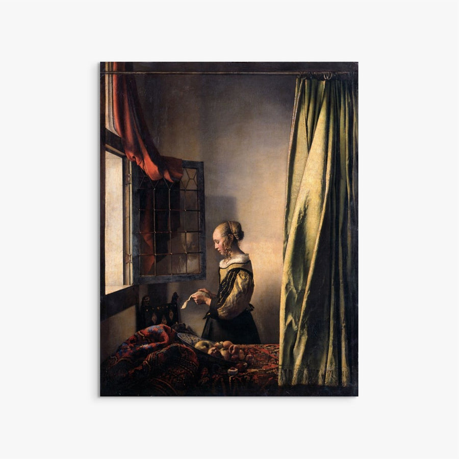 Girl reading a Letter at an Open Window Johannes Vermeer ReplicArt Oil Painting Reproduction