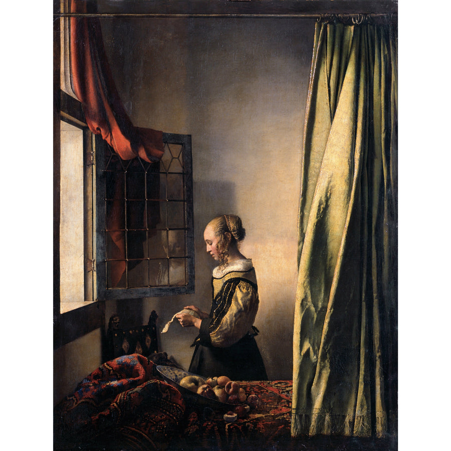 Girl reading a Letter at an Open Window Johannes Vermeer ReplicArt Oil Painting Reproduction