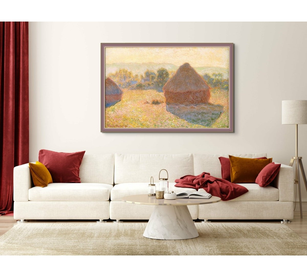 Haystacks (Midday) Claude Monet ReplicArt Oil Painting Reproduction