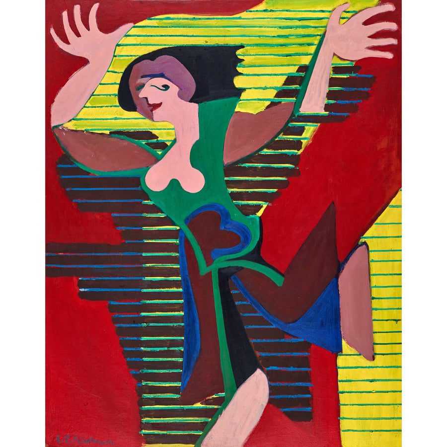 Leaping Dancer Ernst Ludwig Kirchner ReplicArt Oil Painting Reproduction