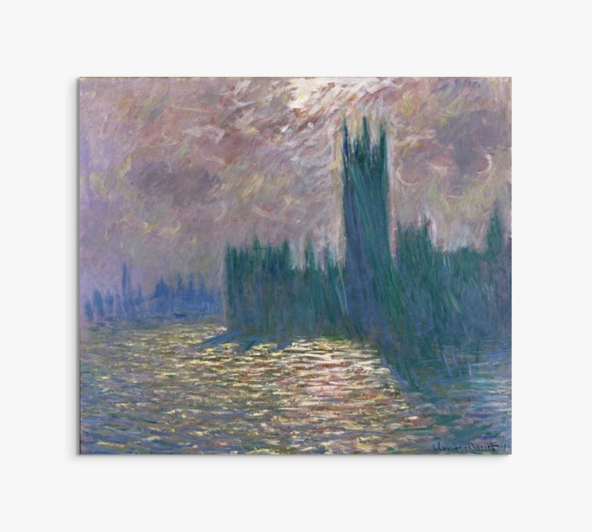 London, Parliament, Reflections on the Thames Claude Monet ReplicArt Oil Painting Reproduction