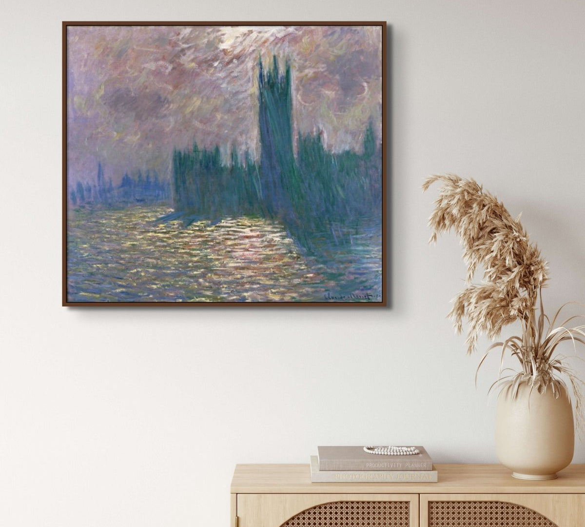 London, Parliament, Reflections on the Thames Claude Monet ReplicArt Oil Painting Reproduction