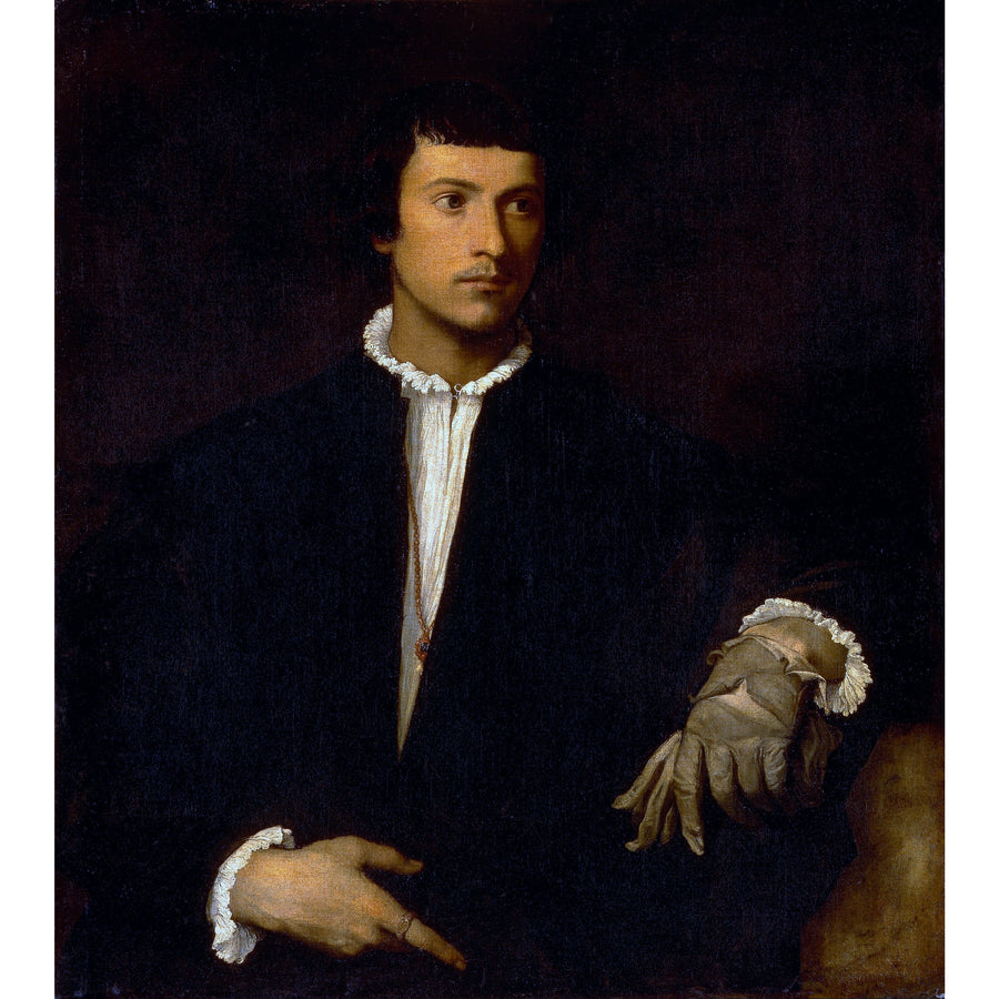 Man with a Glove Titian ReplicArt Oil Painting Reproduction