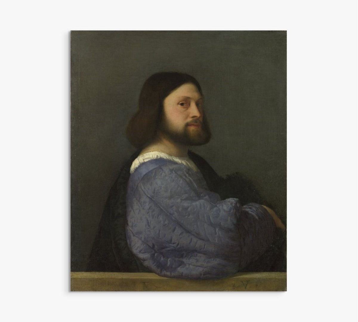 Man with a Quilted Sleeve Titian ReplicArt Oil Painting Reproduction