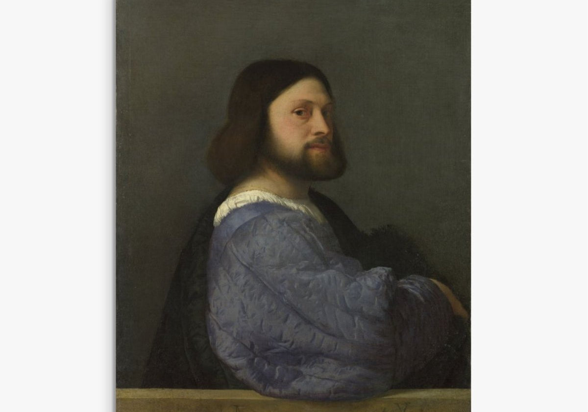 Man with a Quilted Sleeve Titian ReplicArt Oil Painting Reproduction