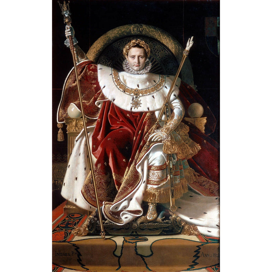 Napoleon on his Imperial throne Ingres ReplicArt Oil Painting Reproduction