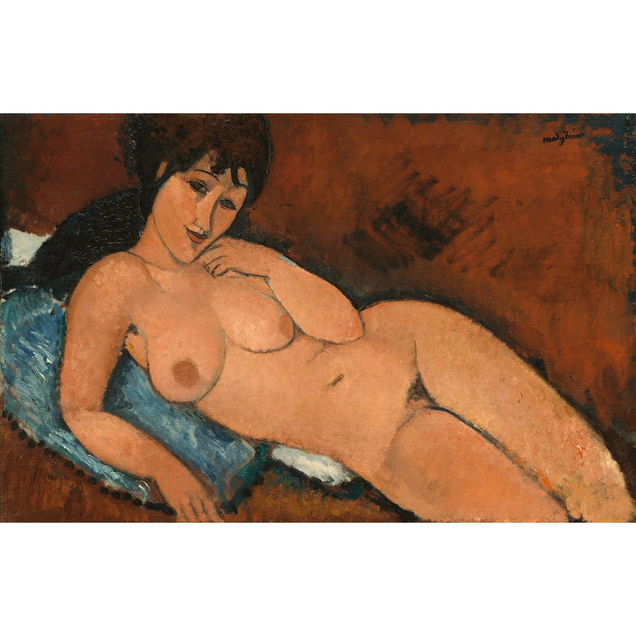 Nude on a Blue Cushion Amedeo Modigliani ReplicArt Oil Painting Reproduction
