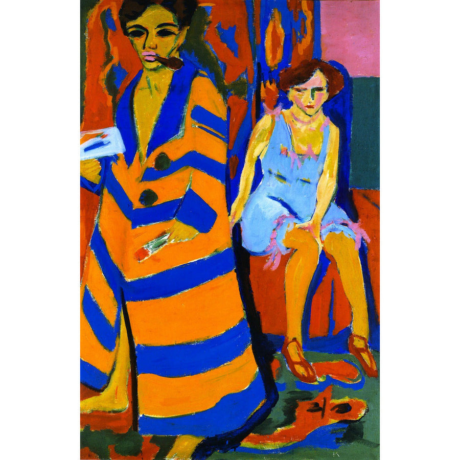 Painter and Model Ernst Ludwig Kirchner ReplicArt Oil Painting Reproduction
