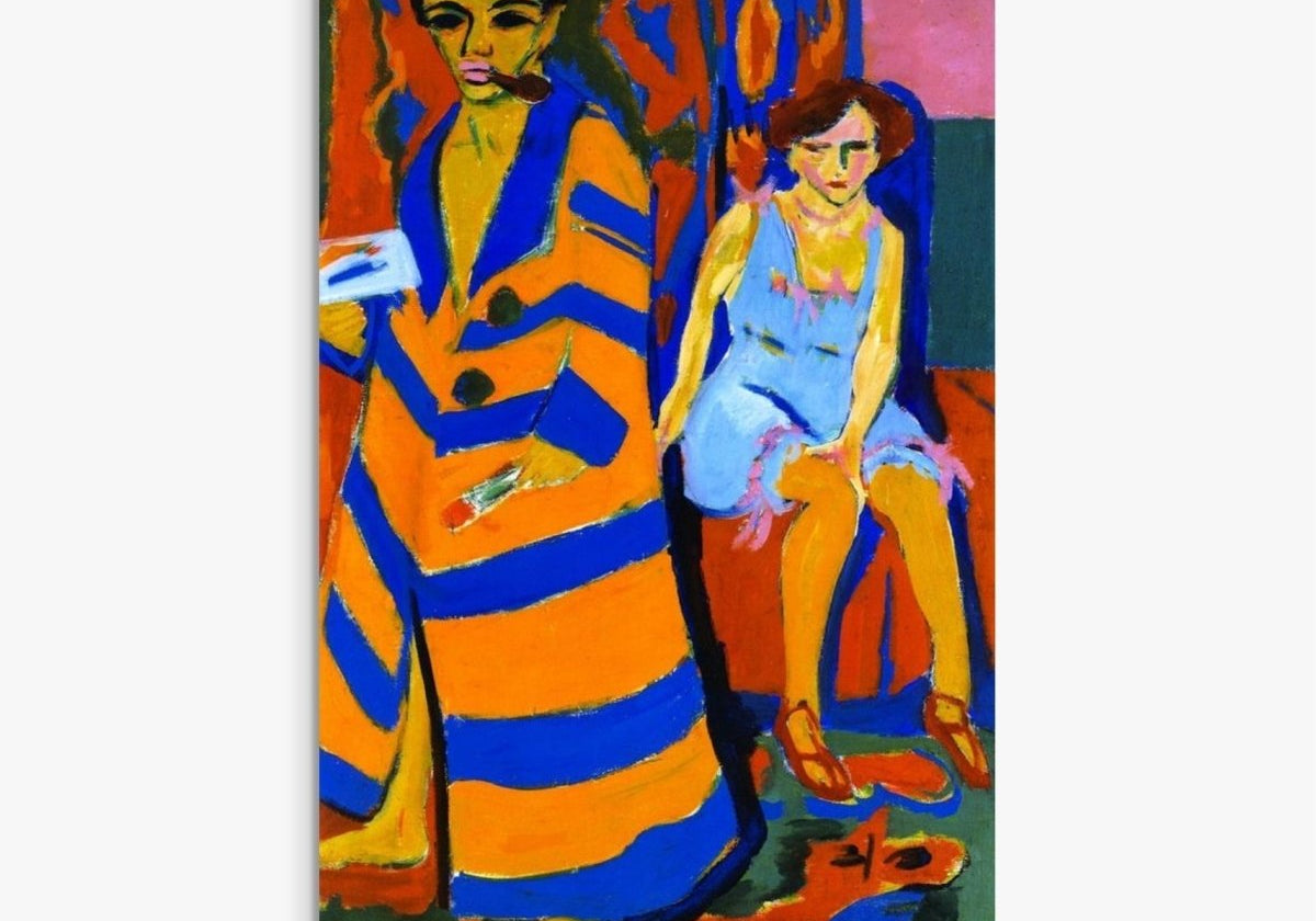 Painter and Model Ernst Ludwig Kirchner ReplicArt Oil Painting Reproduction