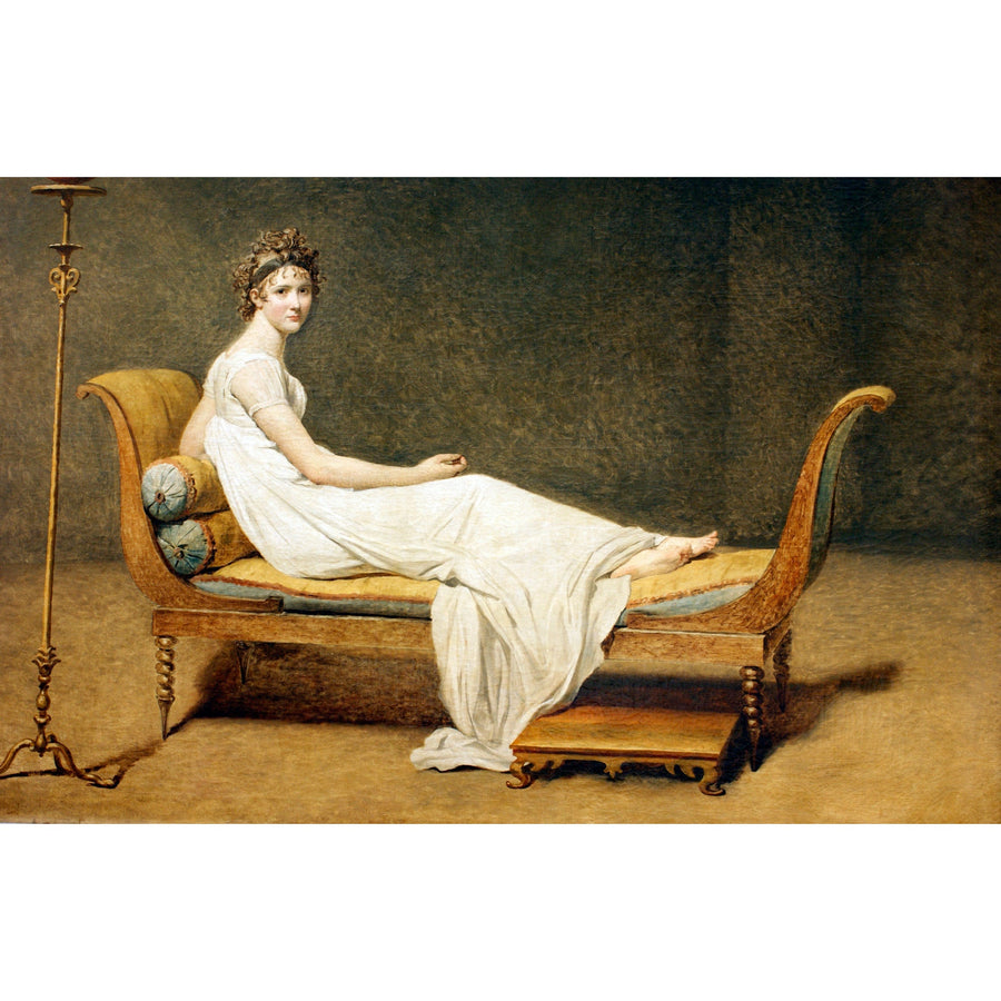 Portrait of Madame Recamier Jacque Louis David ReplicArt Oil Painting Reproduction