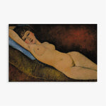 Reclining Nude With Blue Cushion Amedeo Modigliani ReplicArt Oil Painting Reproduction