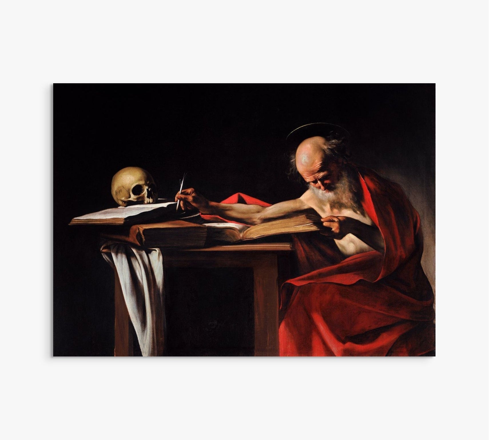 Saint Jerome Writing Caravaggio ReplicArt Oil Painting Reproduction