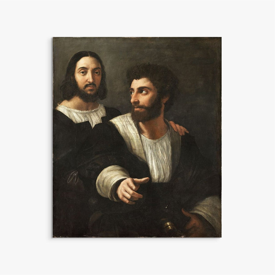 Self-Portrait with a Friend Raphael ReplicArt Oil Painting Reproduction