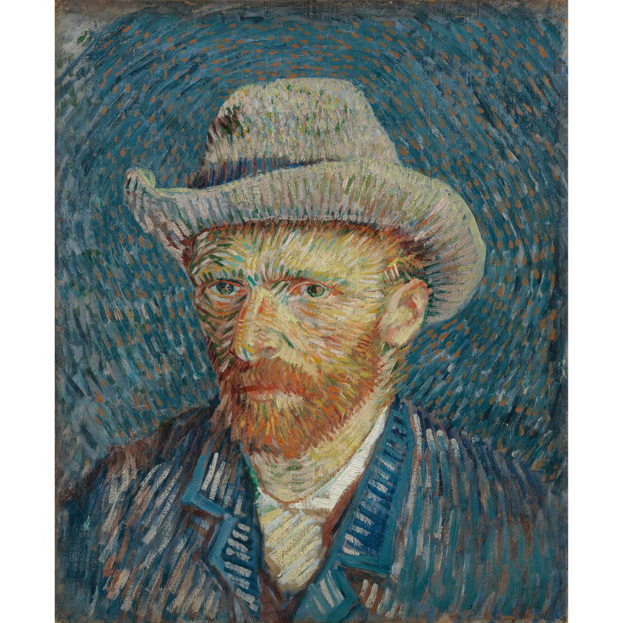 Self-Portrait with Grey Felt Hat Vincent Van gogh ReplicArt Oil Painting Reproduction