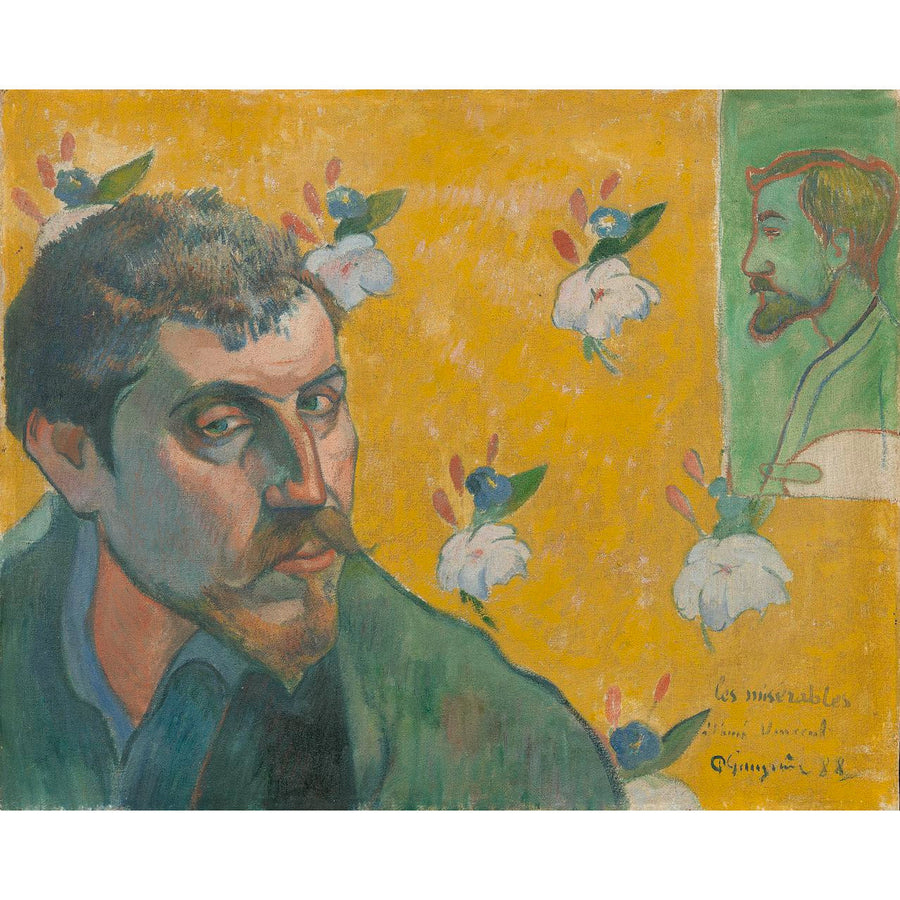 Self-Portrait with Portrait of Emile Bernard Paul Gauguin ReplicArt Oil Painting Reproduction