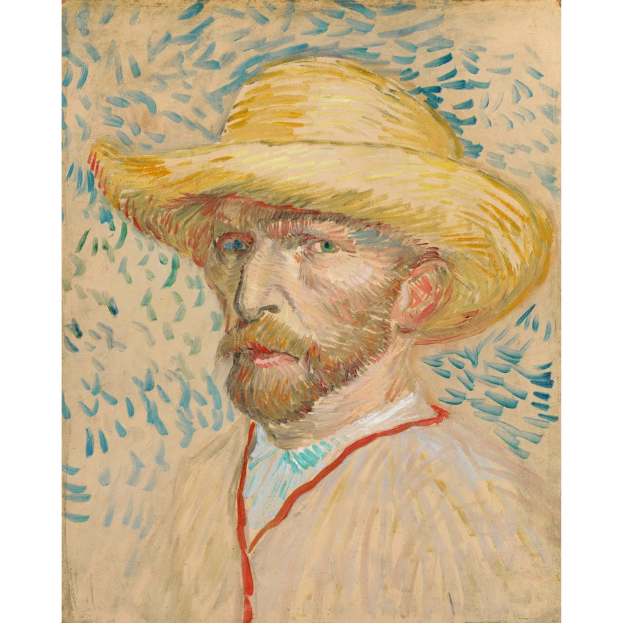 Self-Portrait with Straw Hat Vincent Van gogh ReplicArt Oil Painting Reproduction