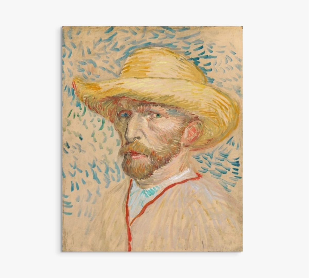 Self - Portrait with Straw Hat Vincent Van gogh ReplicArt Oil Painting Reproduction