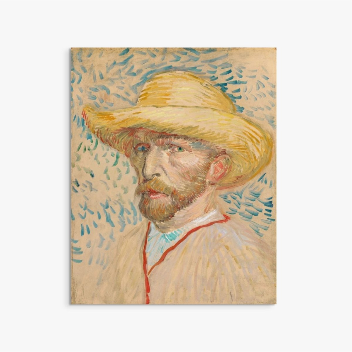 Self - Portrait with Straw Hat Vincent Van gogh ReplicArt Oil Painting Reproduction