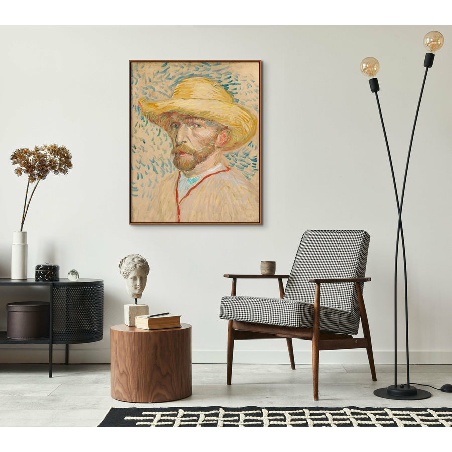 Self-Portrait with Straw Hat Vincent Van gogh ReplicArt Oil Painting Reproduction