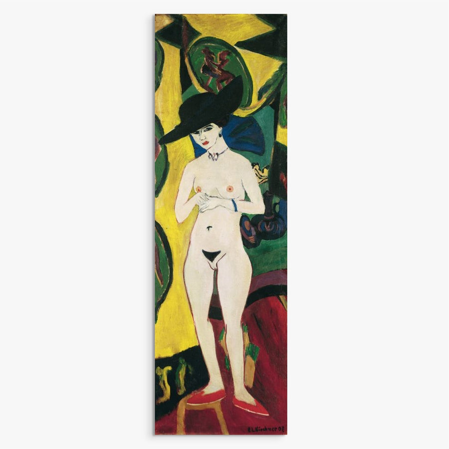 Standing Nude with Hat Ernst Ludwig Kirchner ReplicArt Oil Painting Reproduction