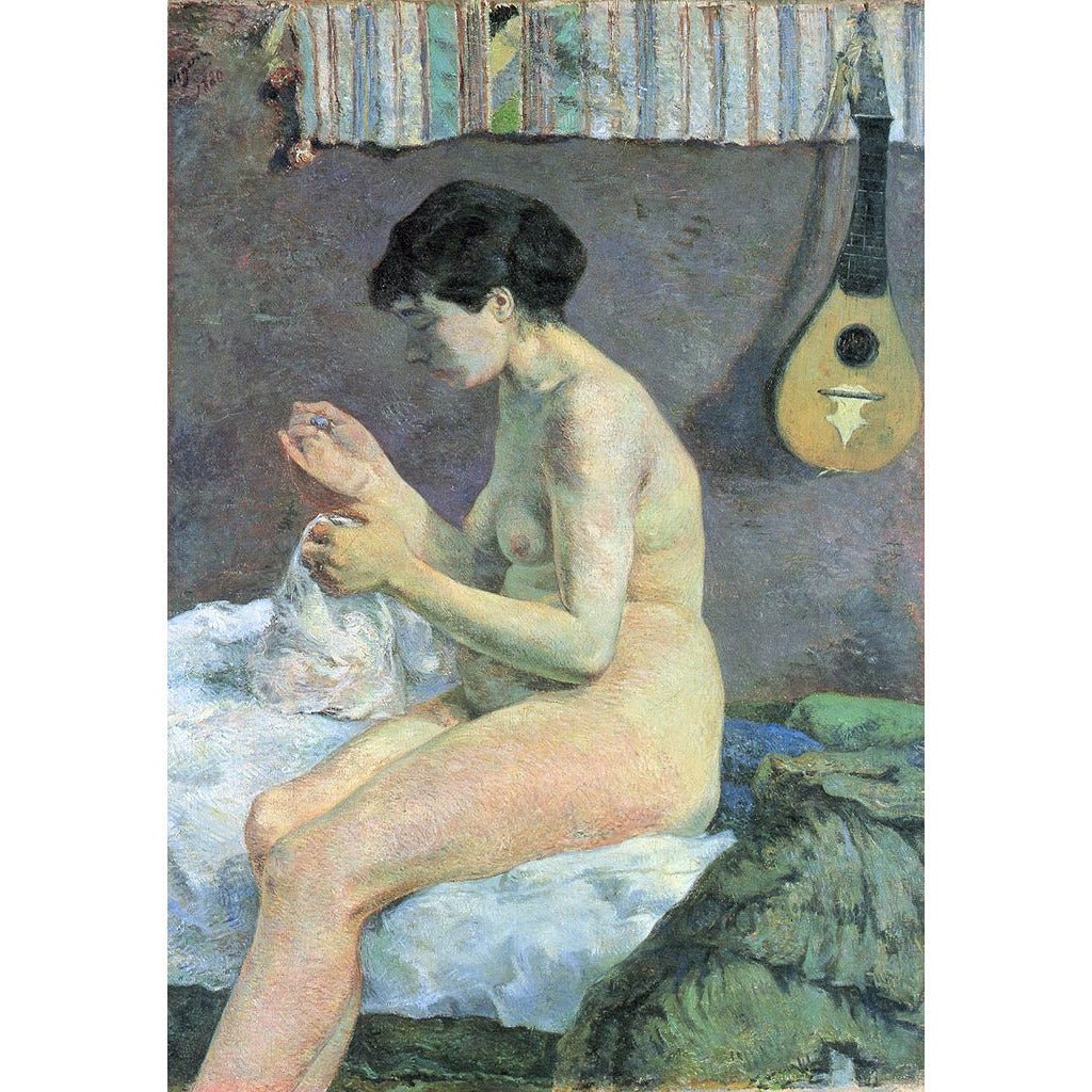 Study of a Nude (Suzanne Sewing) Paul Gauguin ReplicArt Oil Painting Reproduction