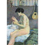 Study of a Nude (Suzanne Sewing) Paul Gauguin ReplicArt Oil Painting Reproduction