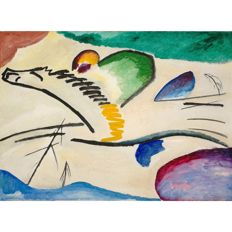 The Rider (Lyrical) Wassily Kandinsky ReplicArt Oil Painting Reproduction