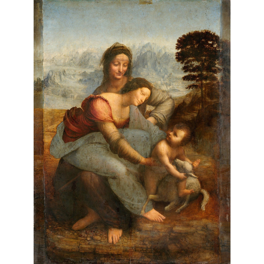 The Virgin and Child with Saint Anne  Leonardo Da Vinci ReplicArt Oil Painting Reproduction