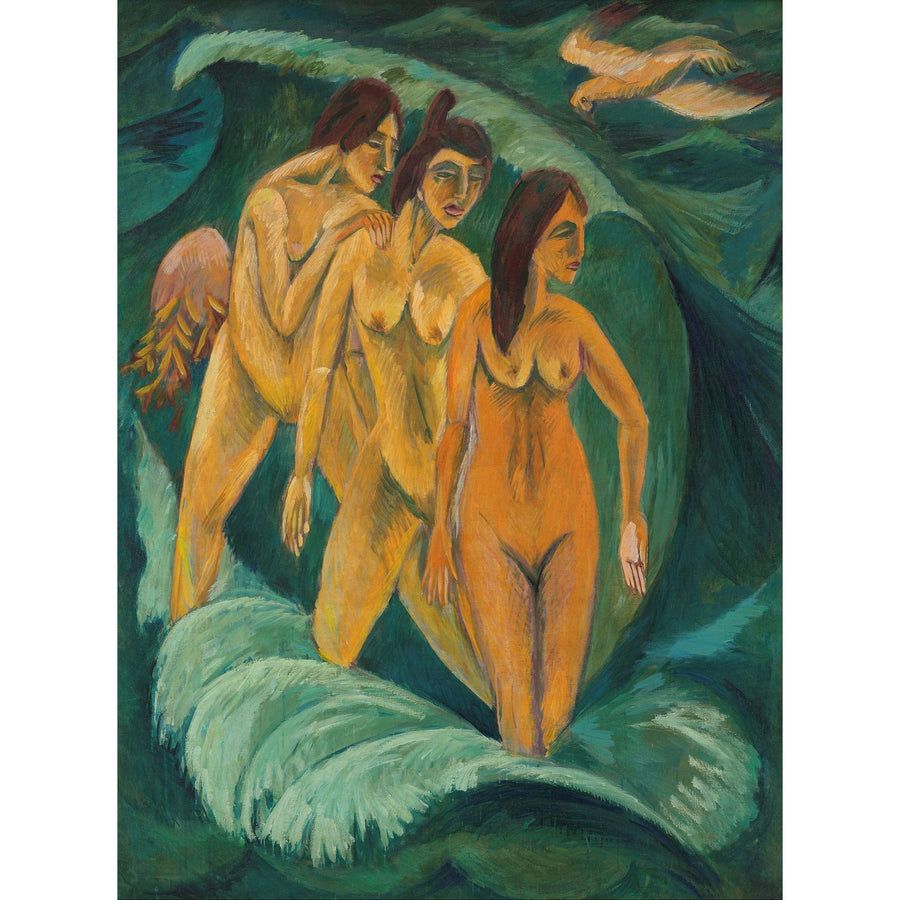 Three Bathers Ernst Ludwig Kirchner ReplicArt Oil Painting Reproduction