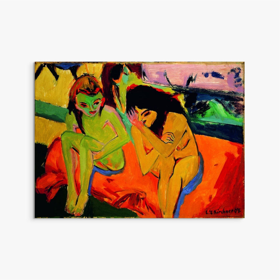 Two Girls Ernst Ludwig Kirchner ReplicArt Oil Painting Reproduction