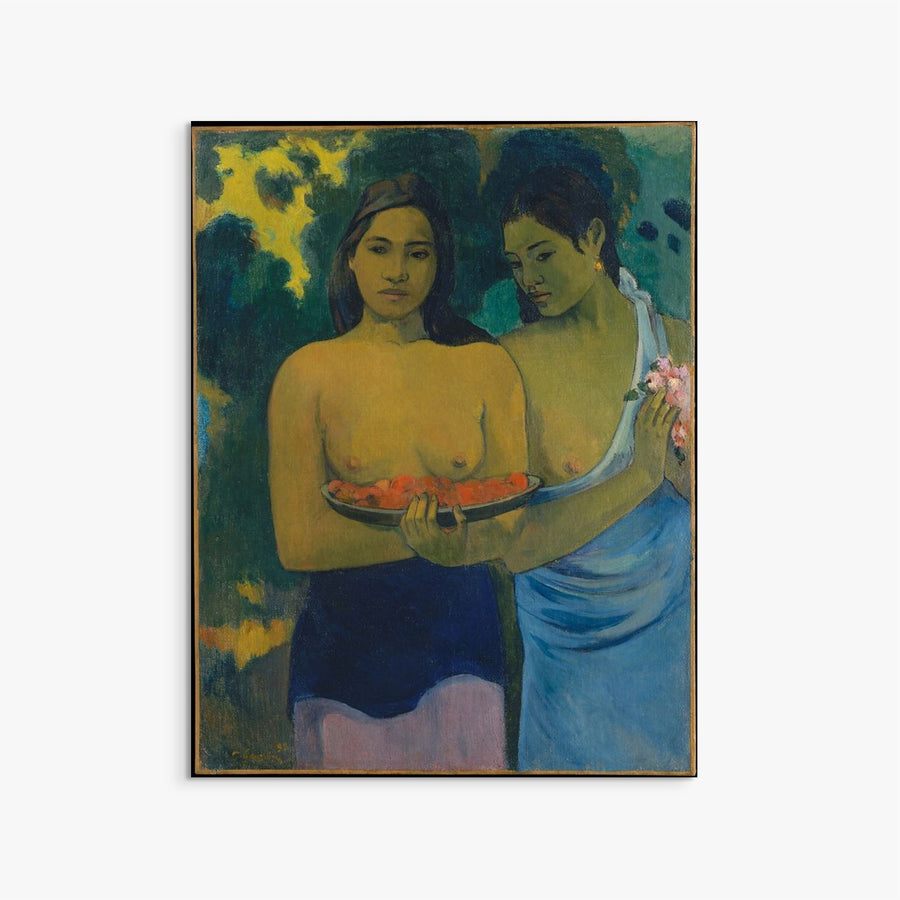 Two Tahitian Women With Mango Flowers Paul Gauguin ReplicArt Oil Painting Reproduction