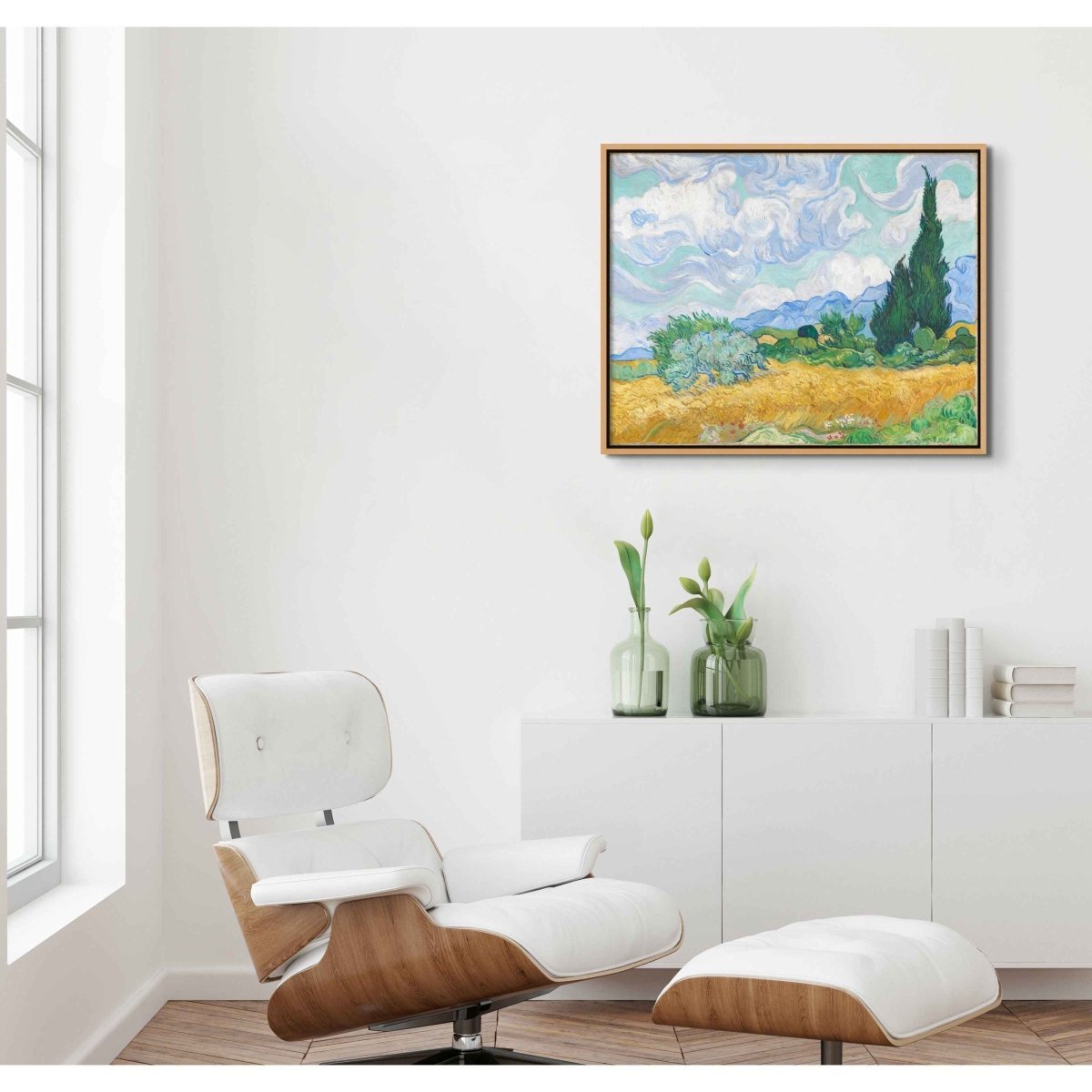 Wheat Field with Cypresses Vincent Van gogh ReplicArt Oil Painting Reproduction