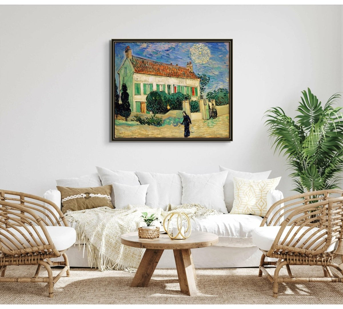 White House at Night Vincent Van gogh ReplicArt Oil Painting Reproduction