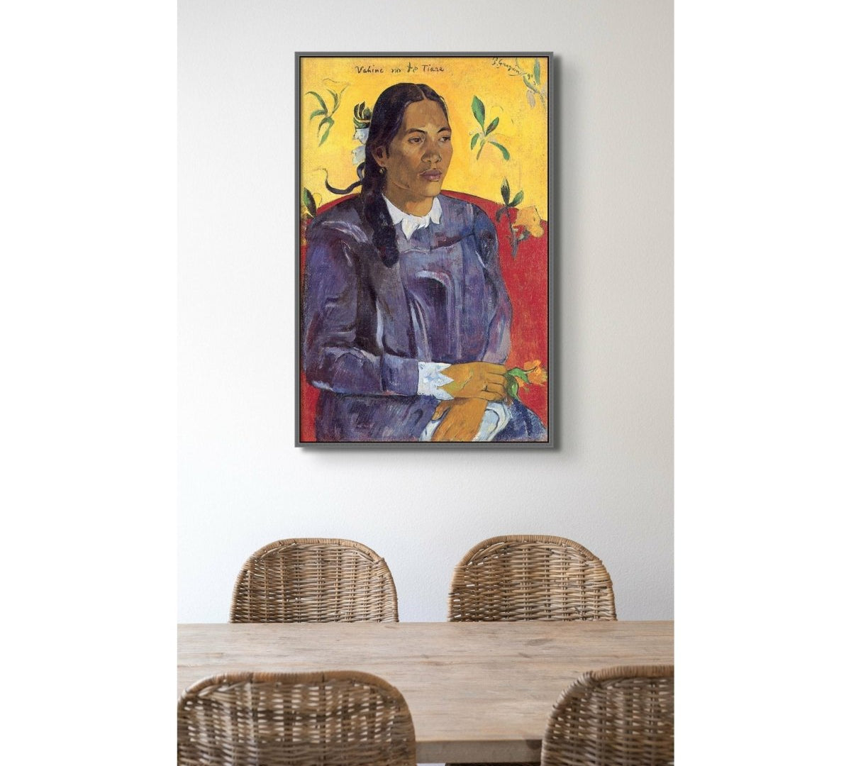 Woman with a Flower Paul Gauguin ReplicArt Oil Painting Reproduction