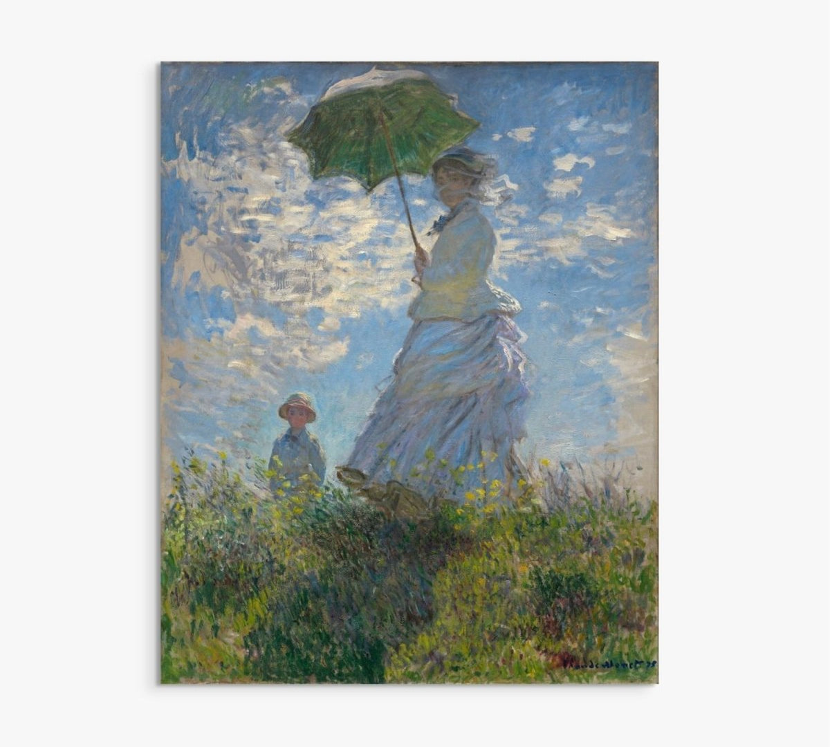Woman with a Parasol Claude Monet ReplicArt Oil Painting Reproduction